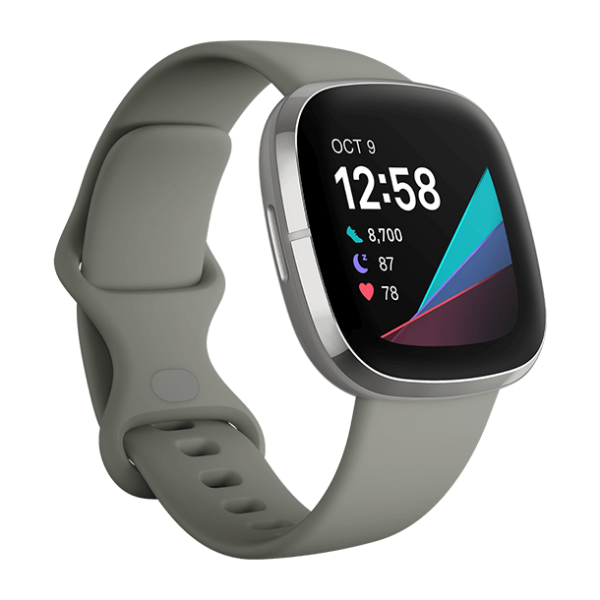 Fitbit Sense GPS Smartwatch Sage Grey / Silver Stainless Steel